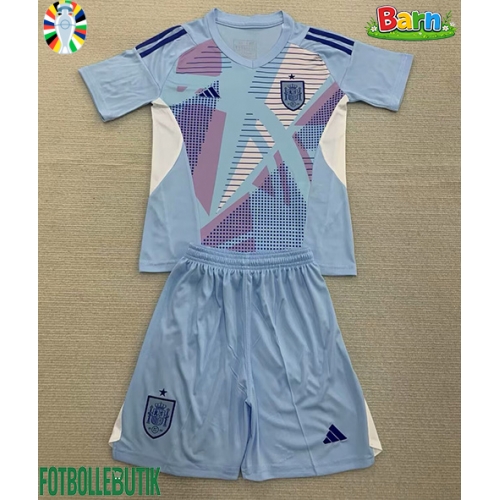 Spanien Målvakt Hemmaställ Barn EM 2024 Kortärmad (+ Korta byxor)